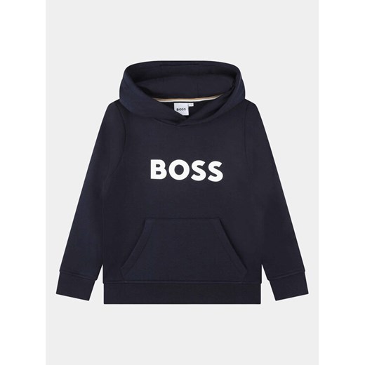 Boss Bluza J25Q15 S Granatowy Regular Fit ze sklepu MODIVO w kategorii Bluzy chłopięce - zdjęcie 182623091