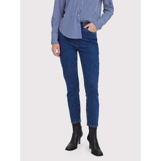 Vero Moda Jeansy Brenda 10268434 Granatowy Straight Fit ze sklepu MODIVO w kategorii Jeansy damskie - zdjęcie 182623100