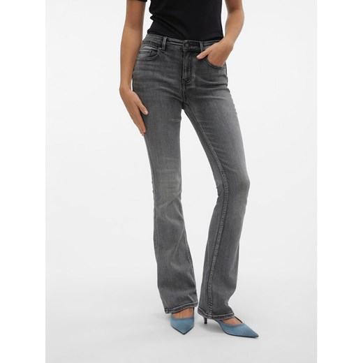 Vero Moda Jeansy Flash 10303196 Szary Flared Fit ze sklepu MODIVO w kategorii Jeansy damskie - zdjęcie 182623160