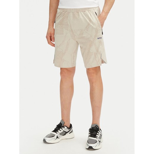 BOSS Szorty sportowe Hecon Desert Active 50537740 Beżowy Regular Fit ze sklepu MODIVO w kategorii Spodenki męskie - zdjęcie 182623214