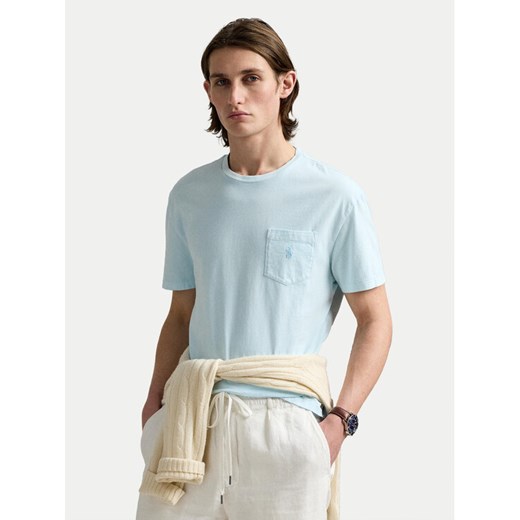 Polo Ralph Lauren T-Shirt 710969628002 Błękitny Custom Slim Fit ze sklepu MODIVO w kategorii T-shirty męskie - zdjęcie 182623231