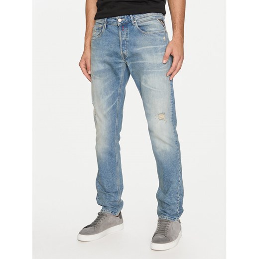 Replay Jeansy M1008P.000.727744R Niebieski Slim Fit ze sklepu MODIVO w kategorii Jeansy męskie - zdjęcie 182623252