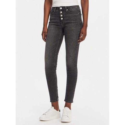 Calvin Klein Jeans Jeansy J20J225114 Czarny Skinny Fit ze sklepu MODIVO w kategorii Jeansy damskie - zdjęcie 182623363