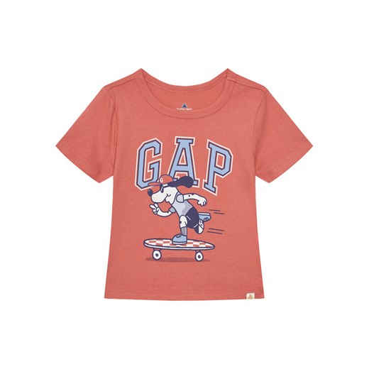 Gap T-Shirt 738060-00 Koralowy Regular Fit ze sklepu MODIVO w kategorii T-shirty chłopięce - zdjęcie 182623441