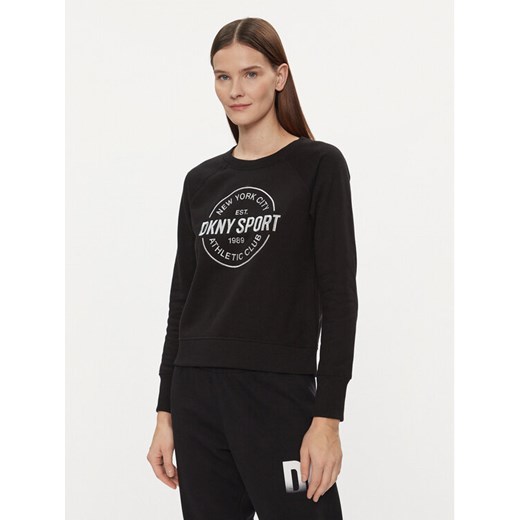 DKNY Sport Bluza DP3T9561 Czarny Regular Fit ze sklepu MODIVO w kategorii Bluzy damskie - zdjęcie 182623474
