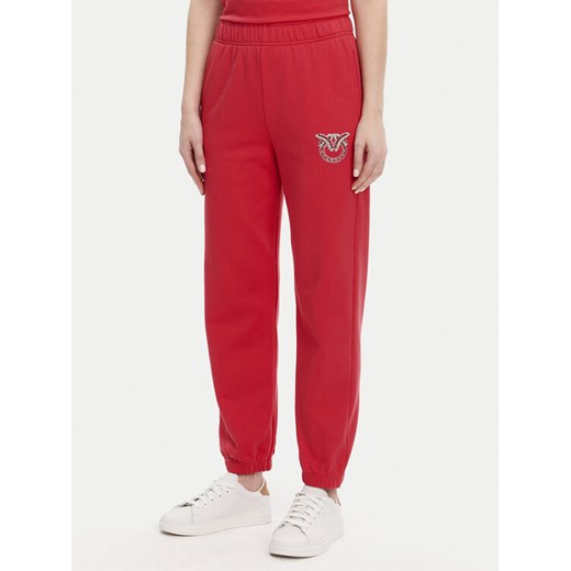 PINKO Spodnie dresowe Plumcake 104790 A2G8 Czerwony Regular Fit ze sklepu MODIVO w kategorii Spodnie damskie - zdjęcie 182623501