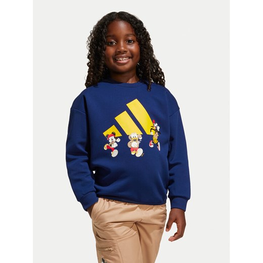 adidas Bluza Disney Mickey Mouse JD4550 Granatowy Loose Fit ze sklepu MODIVO w kategorii Bluzy dziewczęce - zdjęcie 182623542