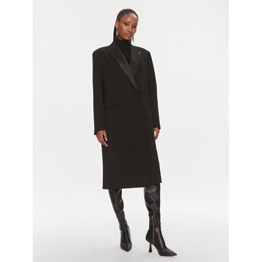 Calvin Klein Płaszcz wełniany K20K205970 Czarny Regular Fit ze sklepu MODIVO w kategorii Płaszcze damskie - zdjęcie 182623570