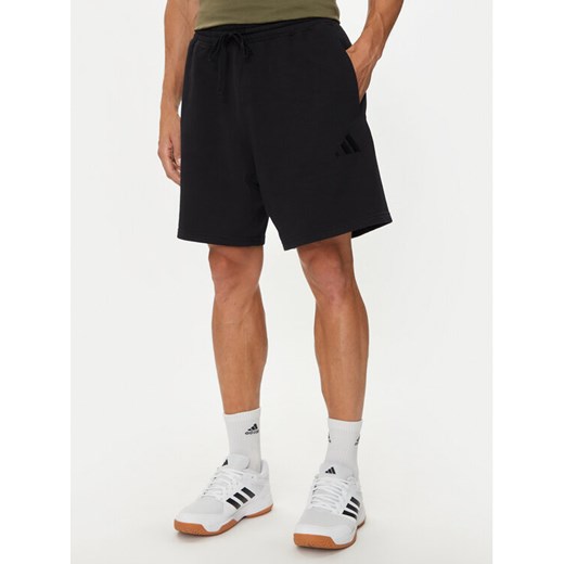 adidas Szorty sportowe ALL SZN French IX1247 Czarny Regular Fit ze sklepu MODIVO w kategorii Spodenki męskie - zdjęcie 182623654