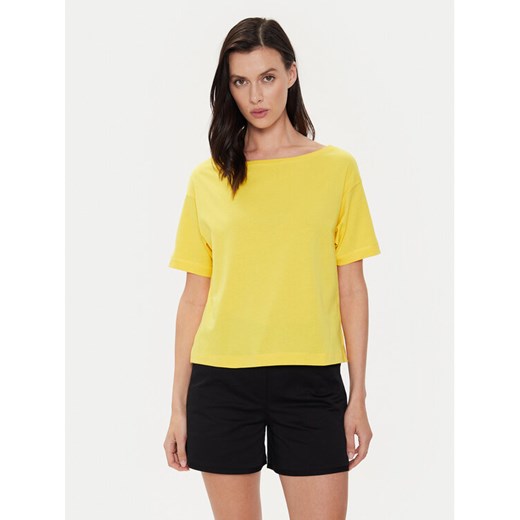 Sisley T-Shirt 3096L400N Żółty Relaxed Fit ze sklepu MODIVO w kategorii Bluzki damskie - zdjęcie 182623662
