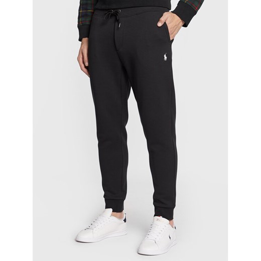 Polo Ralph Lauren Spodnie dresowe 710888283 Czarny Regular Fit ze sklepu MODIVO w kategorii Spodnie męskie - zdjęcie 182623672