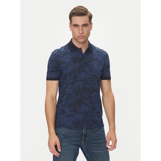 Tommy Hilfiger Polo MW0MW38475 Granatowy Regular Fit ze sklepu MODIVO w kategorii T-shirty męskie - zdjęcie 182623702