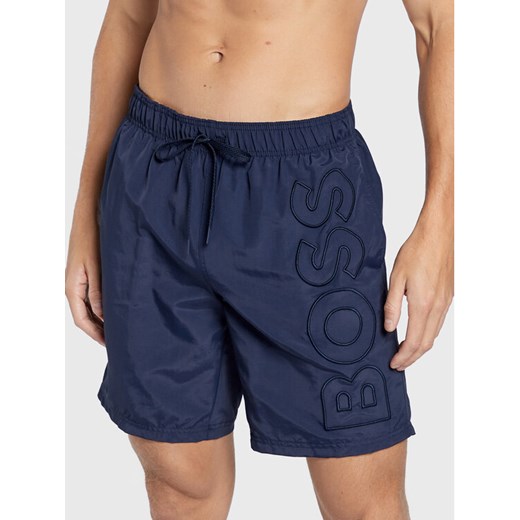 Boss Szorty kąpielowe Whale 50469329 Granatowy Regular Fit ze sklepu MODIVO w kategorii Kąpielówki - zdjęcie 182623723