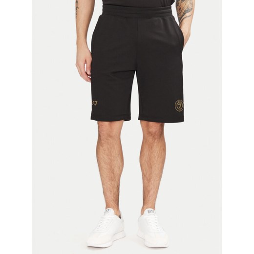 EA7 Emporio Armani Szorty sportowe 7M000260 AF13526 UC001 Czarny Regular Fit ze sklepu MODIVO w kategorii Spodenki męskie - zdjęcie 182623742
