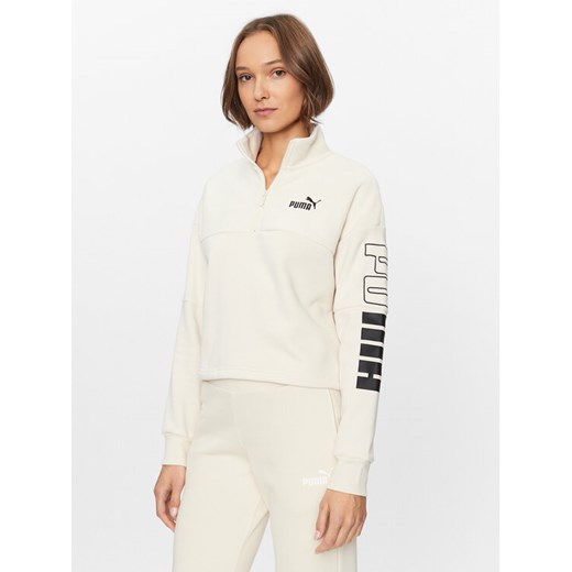 Puma Bluza Puma Power 676027 Écru Regular Fit ze sklepu MODIVO w kategorii Bluzy damskie - zdjęcie 182623761