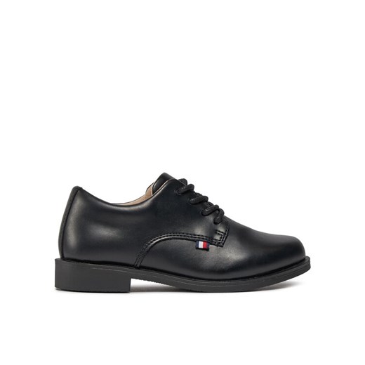 Tommy Hilfiger Półbuty Low Cut Lace Up Shoe T3B4-33174-1355 Czarny ze sklepu MODIVO w kategorii Buty komunijne - zdjęcie 182623791