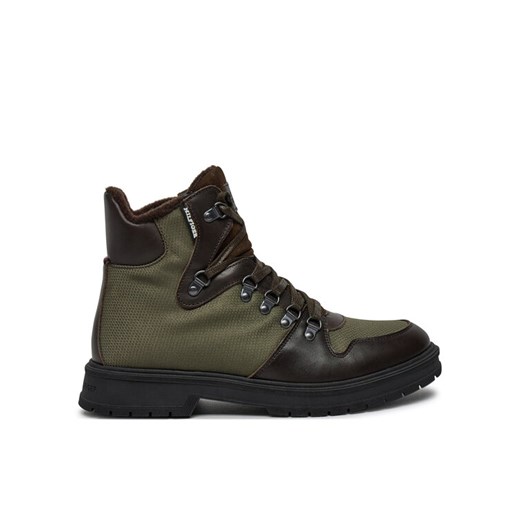 Tommy Hilfiger Trzewiki Hilfiger Warm Cordura Mix Boot FM0FM05180 Zielony ze sklepu MODIVO w kategorii Buty zimowe męskie - zdjęcie 182623831