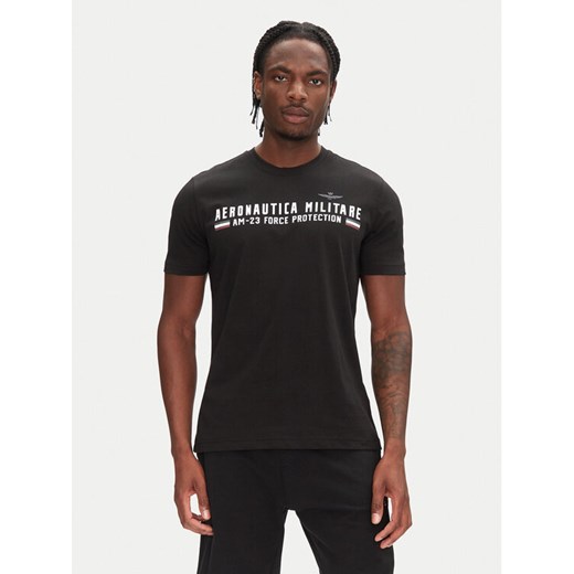 Aeronautica Militare T-Shirt 251TS1942J538 Czarny Regular Fit ze sklepu MODIVO w kategorii T-shirty męskie - zdjęcie 182623903