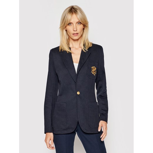 Polo Ralph Lauren Marynarka Blz 211795348002 Granatowy Slim Fit ze sklepu MODIVO w kategorii Marynarki damskie - zdjęcie 182623930