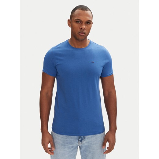 Tommy Jeans T-Shirt DM0DM04411 Niebieski Slim Fit ze sklepu MODIVO w kategorii T-shirty męskie - zdjęcie 182623934