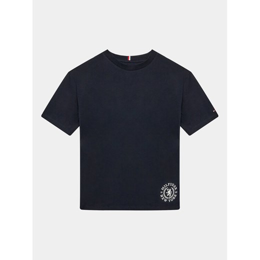 Tommy Hilfiger T-Shirt Crest Logo KB0KB08675 D Granatowy Regular Fit ze sklepu MODIVO w kategorii T-shirty chłopięce - zdjęcie 182623941