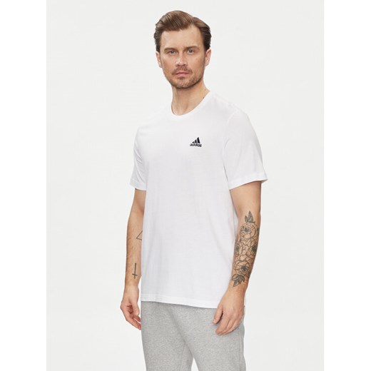 adidas T-Shirt Essentials Single Jersey Embroidered Small Logo T-Shirt IC9286 Biały Regular Fit ze sklepu MODIVO w kategorii T-shirty męskie - zdjęcie 182624002