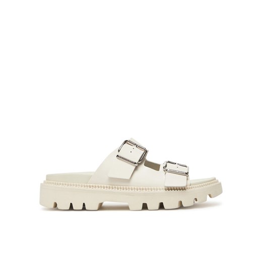 Tommy Jeans Klapki Tjw Double Strap Sandal EN0EN02753 Biały ze sklepu MODIVO w kategorii Klapki damskie - zdjęcie 182624142