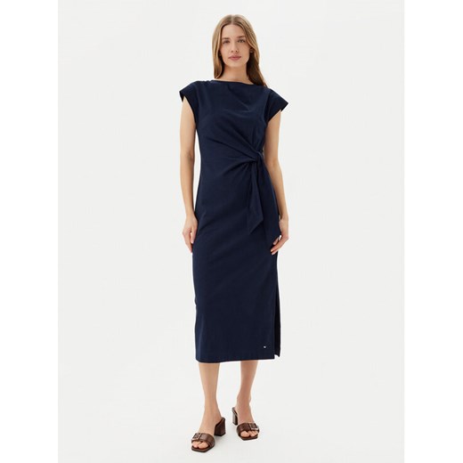 Tommy Hilfiger Sukienka codzienna WW0WW45159 Granatowy Regular Fit ze sklepu MODIVO w kategorii Sukienki - zdjęcie 182624192
