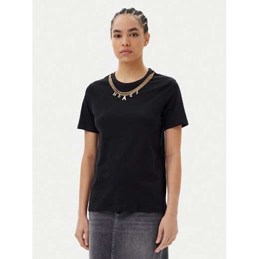 Silvian Heach T-Shirt GPP25098TS Czarny Regular Fit ze sklepu MODIVO w kategorii Bluzki damskie - zdjęcie 182624232