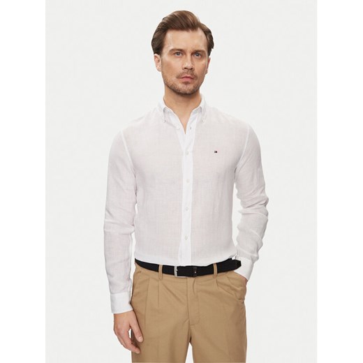 Tommy Hilfiger Koszula MW0MW34602 Biały Regular Fit ze sklepu MODIVO w kategorii Koszule męskie - zdjęcie 182624233