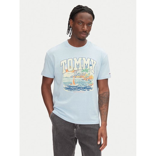 Tommy Jeans T-Shirt Arch Sailing DM0DM21867 Błękitny Relaxed Fit ze sklepu MODIVO w kategorii T-shirty męskie - zdjęcie 182624271