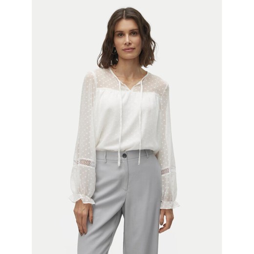 Vero Moda Bluzka Leah 10314692 Biały Regular Fit ze sklepu MODIVO w kategorii Bluzki damskie - zdjęcie 182624284