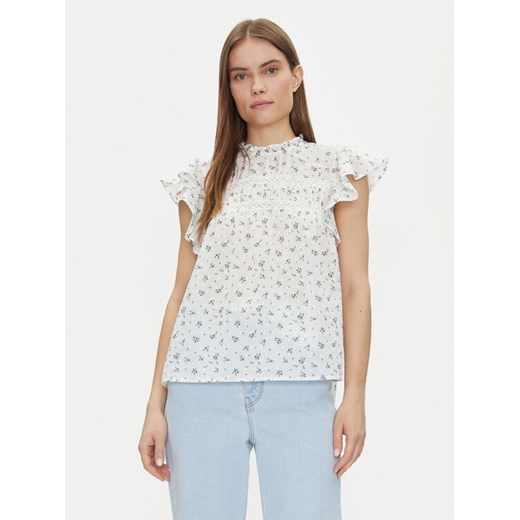 Vero Moda Bluzka Trine 10301205 Biały Standard Fit ze sklepu MODIVO w kategorii Bluzki damskie - zdjęcie 182624291