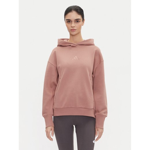 adidas Bluza ALL SZN Fleece JD4669 Różowy Loose Fit ze sklepu MODIVO w kategorii Bluzy damskie - zdjęcie 182624293