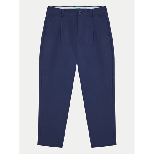 United Colors Of Benetton Spodnie materiałowe 4EOMCF03N Granatowy Regular Fit ze sklepu MODIVO w kategorii Spodnie chłopięce - zdjęcie 182624301