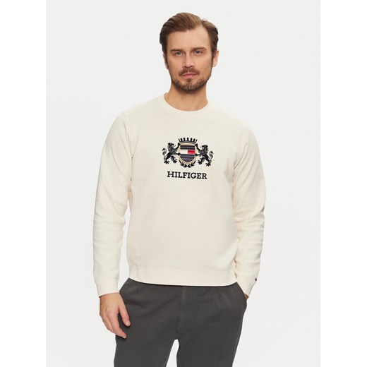 Tommy Hilfiger Bluza Icon MW0MW38349 Écru Regular Fit ze sklepu MODIVO w kategorii Bluzy męskie - zdjęcie 182624343