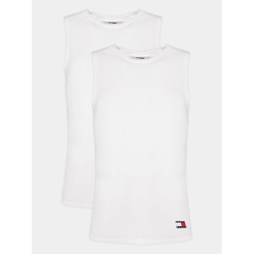 Tommy Jeans Komplet 2 tank topów UM0UM03158 Biały Regular Fit ze sklepu MODIVO w kategorii T-shirty męskie - zdjęcie 182624364