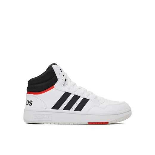 adidas Sneakersy Hoops 3.0 Mid GY5543 Biały ze sklepu MODIVO w kategorii Buty sportowe męskie - zdjęcie 182624561