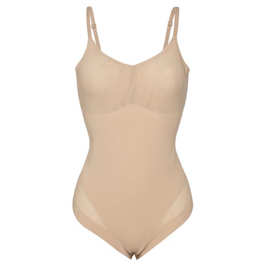 Calvin Klein Underwear Kombinezon modelujący LV00QF8295 Beżowy ze sklepu MODIVO w kategorii Body damskie - zdjęcie 182624600