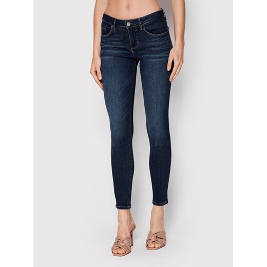 Guess Jeansy Annette W2YA99 D4Q03 Granatowy Skinny Fit ze sklepu MODIVO w kategorii Jeansy damskie - zdjęcie 182624662