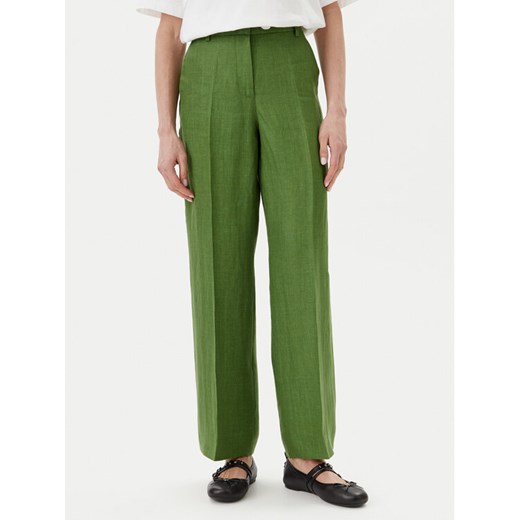 Weekend Max Mara Spodnie materiałowe Malizia 2515131052 Zielony Regular Fit ze sklepu MODIVO w kategorii Spodnie damskie - zdjęcie 182624663
