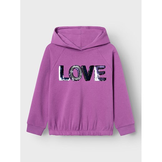 NAME IT Bluza 13219959 Fioletowy Regular Fit ze sklepu MODIVO w kategorii Bluzy dziewczęce - zdjęcie 182624682