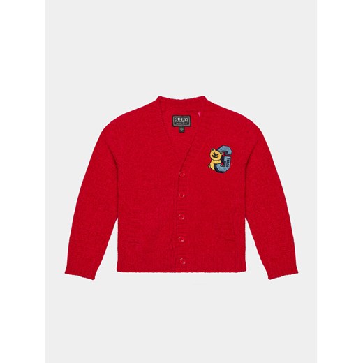 Guess Sweter N3BR02 Z39O0 Czerwony Regular Fit ze sklepu MODIVO w kategorii Swetry chłopięce - zdjęcie 182624724