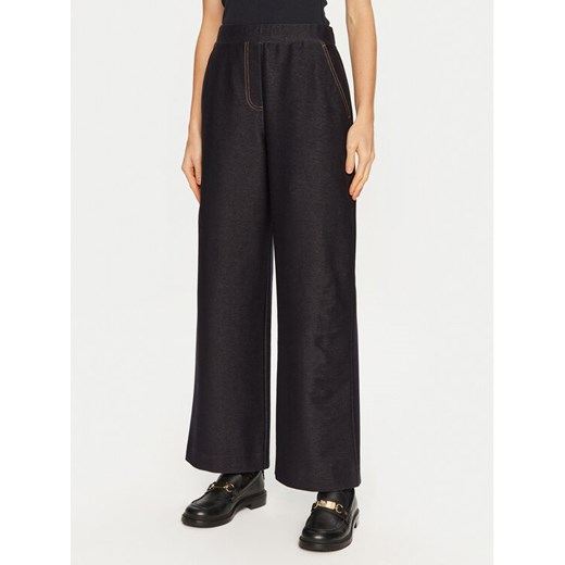 Max Mara Leisure Spodnie materiałowe Foggia 2426786108 Granatowy Wide Leg ze sklepu MODIVO w kategorii Spodnie damskie - zdjęcie 182624730