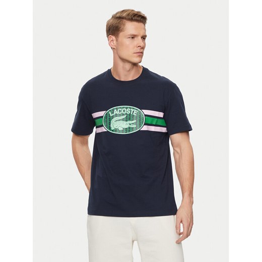 Lacoste T-Shirt TH1415 Granatowy Regular Fit Lacoste 4 MODIVO