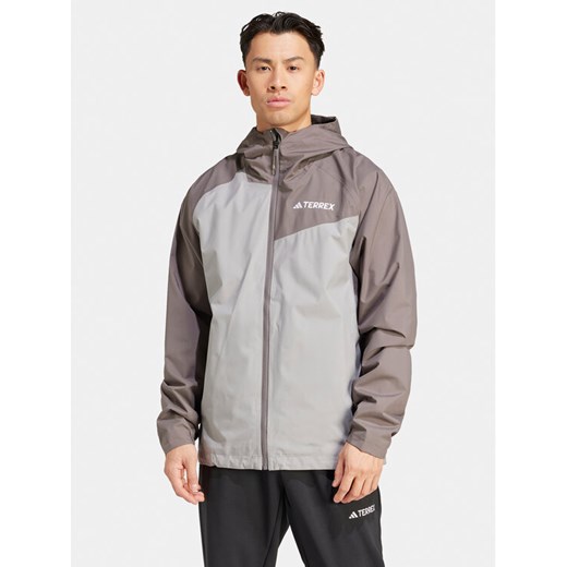 adidas Kurtka outdoor Terrex Multi 2L RAIN.RDY IP1430 Szary Regular Fit ze sklepu MODIVO w kategorii Kurtki męskie - zdjęcie 182624760
