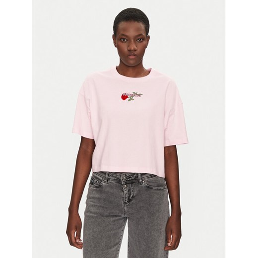 Converse T-Shirt Thorned 10028306-A03 Różowy Oversize ze sklepu MODIVO w kategorii Bluzki damskie - zdjęcie 182624761