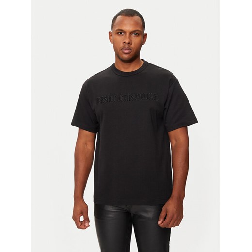 Versace Jeans Couture T-Shirt 77GAHC01 Czarny Relaxed Fit ze sklepu MODIVO w kategorii T-shirty męskie - zdjęcie 182624790