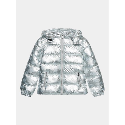 Guess Kurtka zimowa J3BL06 WBVE0 Srebrny Regular Fit ze sklepu MODIVO w kategorii Kurtki dziewczęce - zdjęcie 182624814