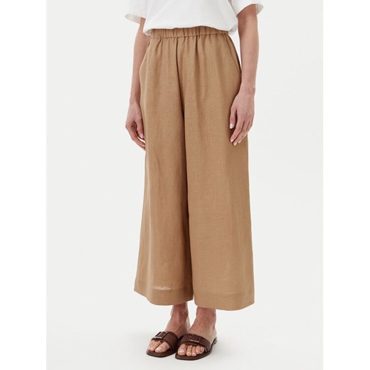 Max Mara Spodnie materiałowe Minnie 2516131018 Beżowy Relaxed Fit ze sklepu MODIVO w kategorii Spodnie damskie - zdjęcie 182624842